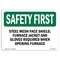 Signmission OSHA, Steel Mesh Face Shield Furnace Jacket And, 10in X 7in Rigid Plastic, 10" W, 7" H, Landscape OS-SF-P-710-L-10981 - alternate 1